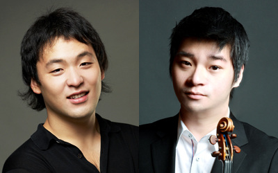 ▲ 정민 지휘자,권혁주 바이올리니스트