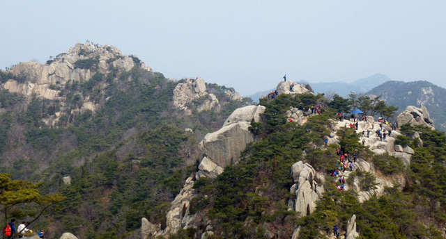▲ 용봉산 정상 표지석.