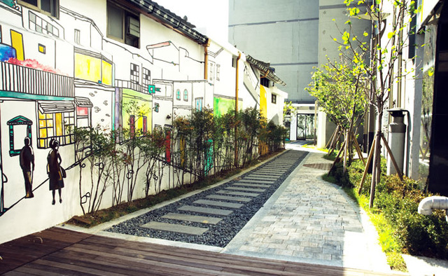 ▲ 골목길을 이어 문화예술 공간으로 탈바꿈시킨 `다올길`.<br /><br />