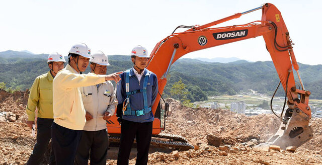 ▲ 동해중부선 철도공사현장 방문.