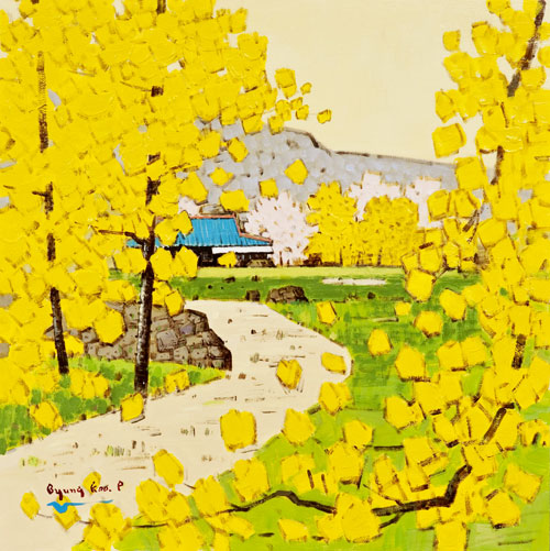 ▲ 박병구作 `산수유 마을`