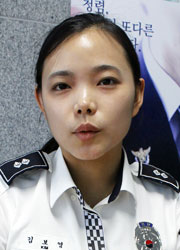 ▲ 포항남부경찰서 경비교통과 교통관리계 김보영 순경.