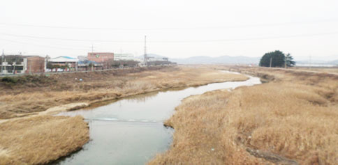 ▲ 상주 병성천 착공 전
