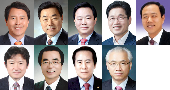 ▲ 이양호, 김석호, 허 복, 김봉재, 이홍희, 유능종, 채동익, 김철호, 이규건