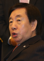 ▲ 자유한국당 김성태 원내대표가 국회의장-여야 원내대표 회동에서 발언하고 있다. <br /><br />/연합뉴스