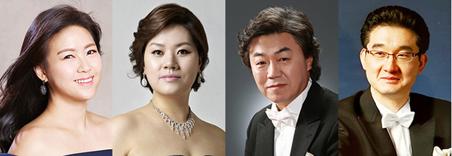 ▲ 소프라노 강혜정, 알토 양송미,테너  최상호,베이스  나유창
