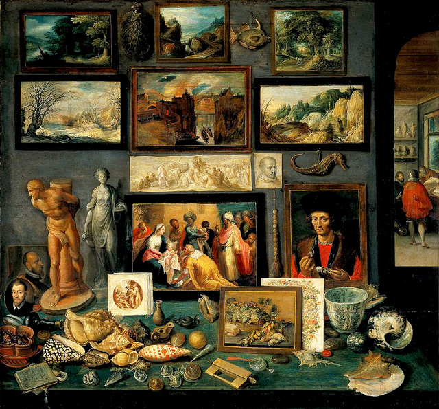 프란스 프랑켄 ‘쿤스트캄머’. 1636년, 나무에 유채, 86.5 x 120cm.  /비엔나 미술사 박물관 소장