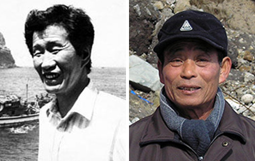 최초 독도주민 故 최종덕(왼쪽), 첫 독도 이장 故 김성도 씨.