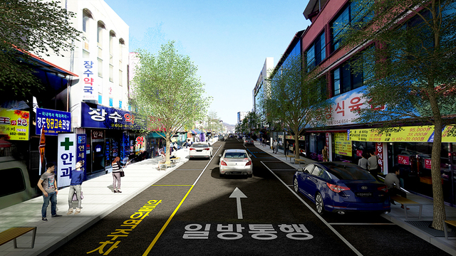 시장로 일방통행 후 조감도.
