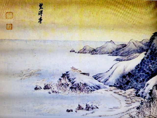 단원 김홍도가 왕명으로 금강산을 그리기 위해 다녀오던 길에 그린 망양정.