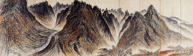 이응노作 ‘외금강’, 1945, 대전시립미술관 소장 ⓒ Ungno Lee  ADAGP, Paris - SACK, Seoul, 2021.