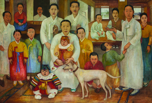 배운성作 ‘가족도’, 1930∼35, 개인소장.