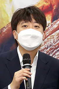이준석 국민의 힘 대표가 인사말을 하고 있다.  /사진=이용선기자