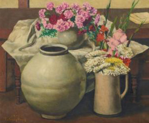 도상복作 ‘백자와 꽃’.