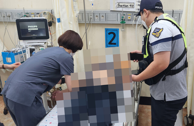 울릉군보건의료원에서 치료 중인 중국인 환자 