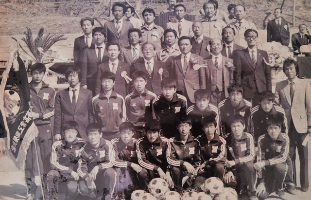 1985년 3월 29일 포철공고 축구부 창단식.