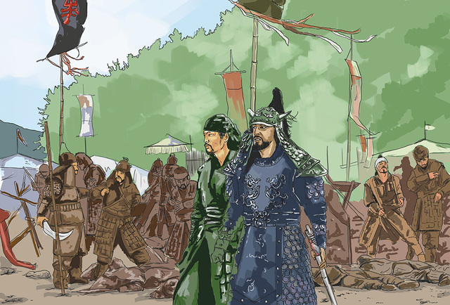 삼국통일의 주역이라 할 수 있는 무열왕과 김유신의 활약상을 그림으로 표현했다. /삽화 이건욱