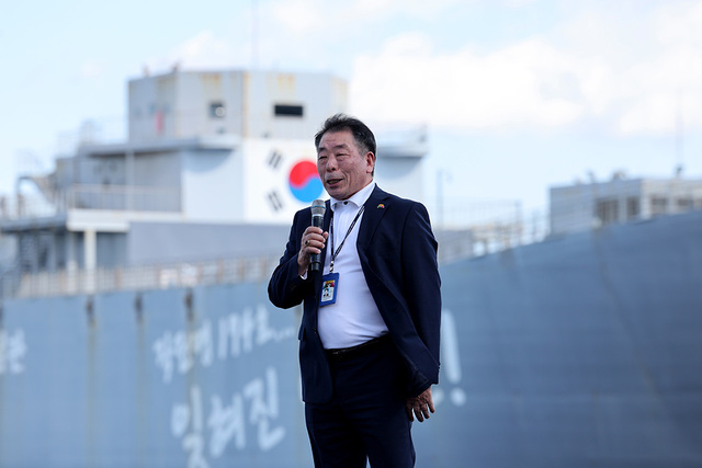 박문태 역사해설가가 장사상륙작전의 의미에 대해 설명하고 있다.