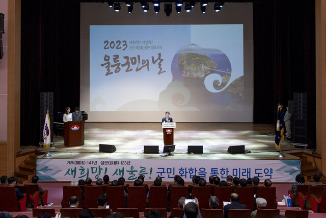 남한권 울릉군수의 기념사