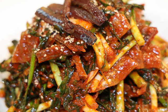 과메기 파김치.