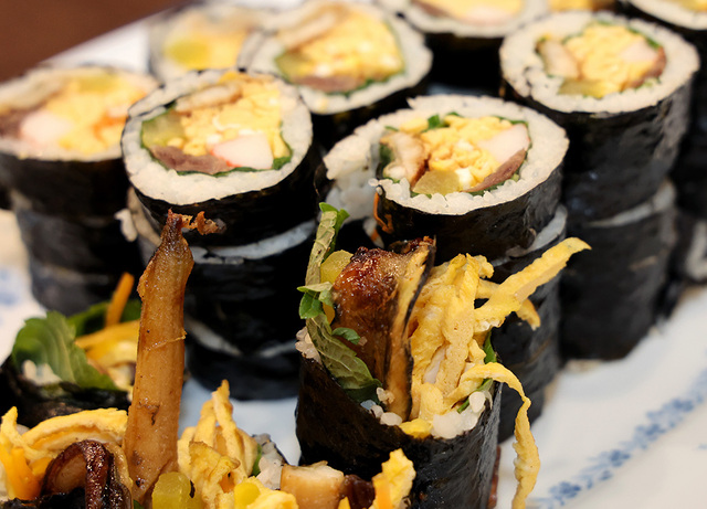 과메기 돌장어 김밥.