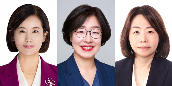 왼쪽부터 이유경 포스코홀딩스 경영지원팀장, 김희 탄소중립전략담당, 한미향 커뮤니케이션팀 홍보담당. /포스코홀딩스제공