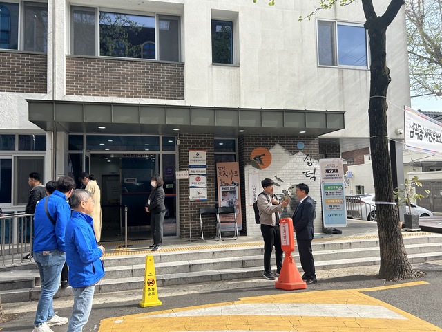 5일 오전 9시쯤 방문한 대구 중구 삼덕동 사전투표소./안병욱기자