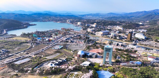 보문단지 전경.