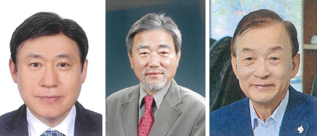 제36회 경주시문화상 수상자. 왼쪽부터 교육·학술부문 손영규 씨,  사회·체육부문 이용호 씨,  특별상 한주식 씨