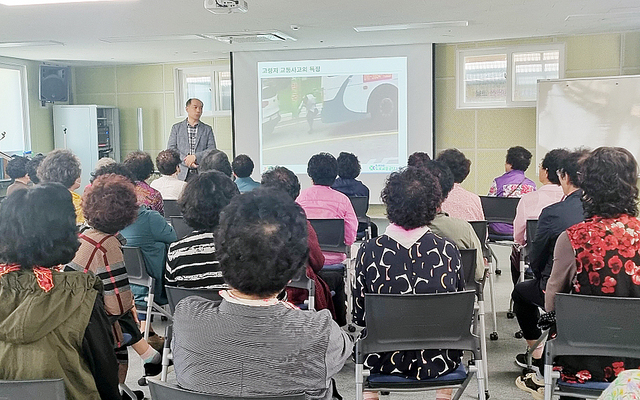 찾아가는 고령보행자 안전교육이 열리고 있다./울릉군 제공