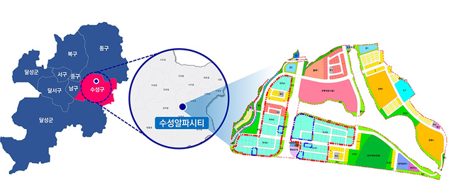 대구 기회발전특구 ‘수성알파시티’ 개요도.