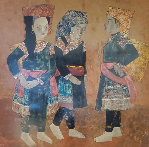 베트남 북부에 거주하는 대표적 소수민족인 흑몽족을 그린 작품.