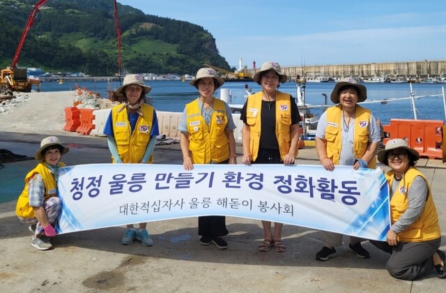 청정 울릉도 만들기 환경 정화활동./울릉해돋이 적십자