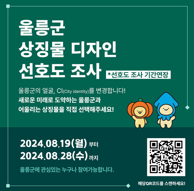 상징물 디자인 선호도 조사./울릉군