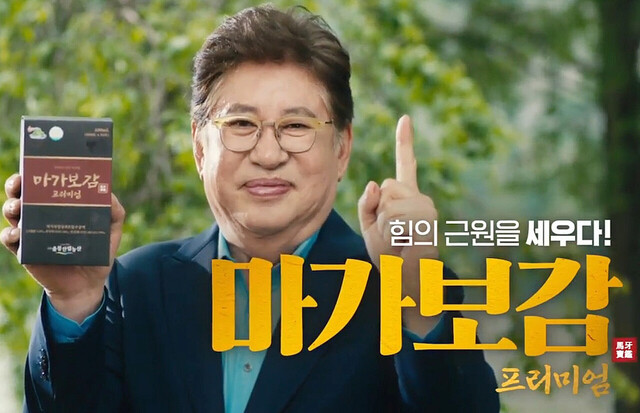 마가보감을 광고하는 배우 김용원. /울릉산림농산