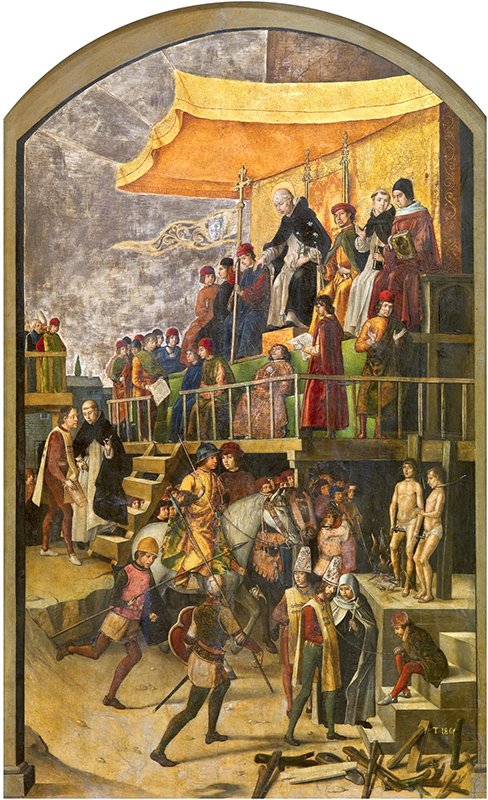 성 도미니코 종교재판. 페드로 베루게테(1450∼1504) 作.   /wikipedia