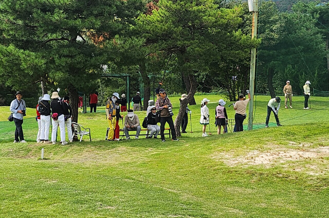 경주화산쉐르필파크골프장에서 개최된 제1회 독도사랑 울릉크루즈배 파크골프대회.