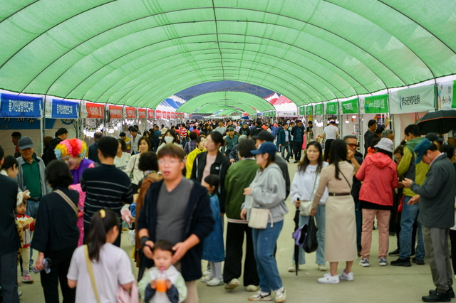 방문객들로 붐비는 축제장. /영주시 제공