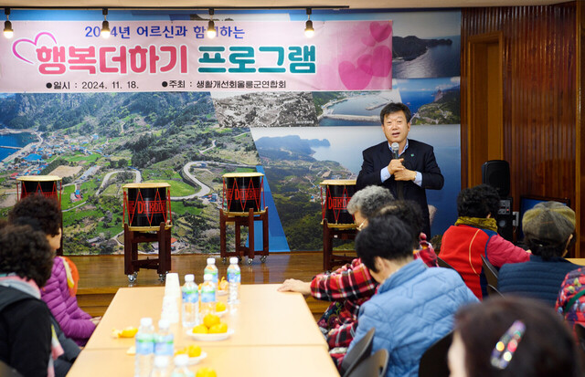 남한권 울릉군수가 인사말을 하고 있다./울릉군 제공