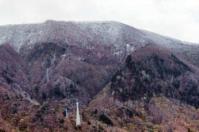 18일 나리분지에서 본 말잔등 눈 모습. /김두한 기자 