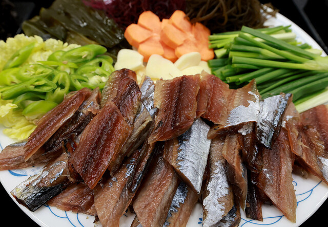 신선한 과메기 한상