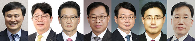 이희근 포스코 대표,정희민 포스코이앤씨 대표, 엄기천 포스코퓨처엠 대표, 심민석 포스코DX 대표, 박승대 포스코휴먼스 대표 ,오개희 포스코HY클린메탈 대표, 박부현 포스코IH 대표
