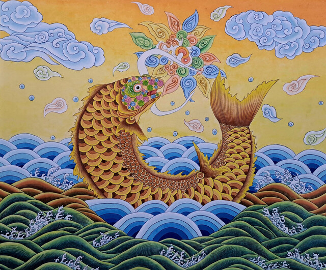 野乙 김지희 시인이 우수상을 받은 민화그림 ./김지희 시인