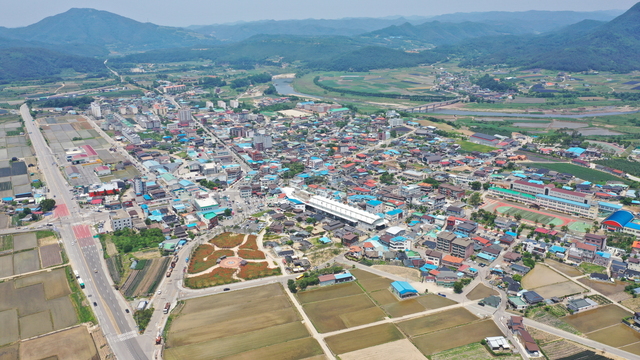 진보면 소재지 전경.