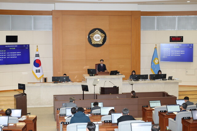 포항시의회 제322회 임시회 본회의 모습 /포항시의회 제공